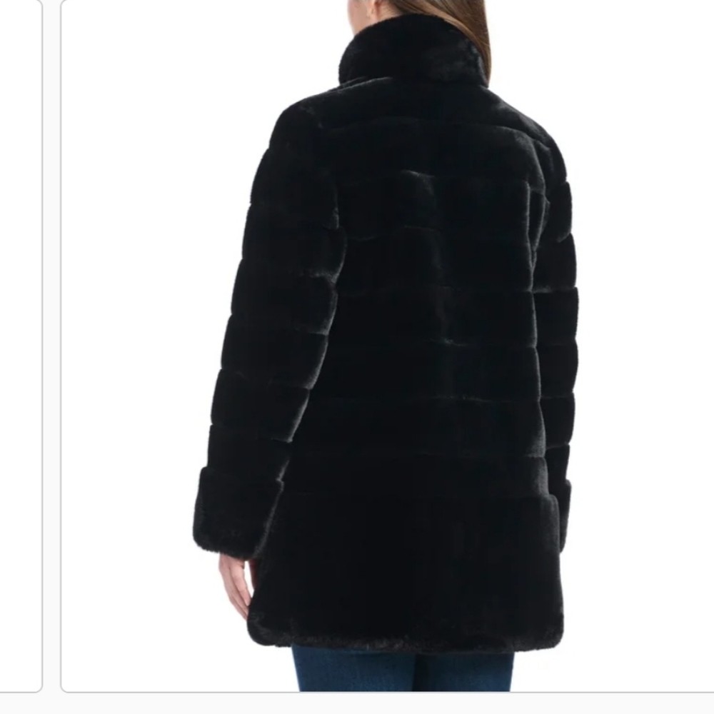 Jones New York Women's Faux Fur Jacket, New - Picture 3 of 6